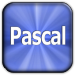 Imagem - retangular fundo azul com a palavra PASCAL, em branco, escrita ao centro - Logomarca da linguagem Free Pascal